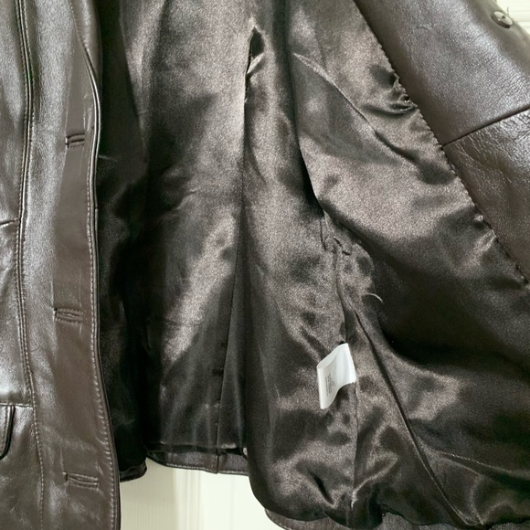 Metro 7 Brown Leather Ladies Jacket Size 2 - Picture 4 of 6